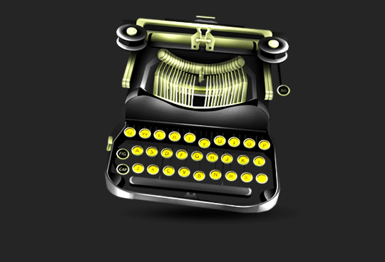 typewriter illustration for the header
